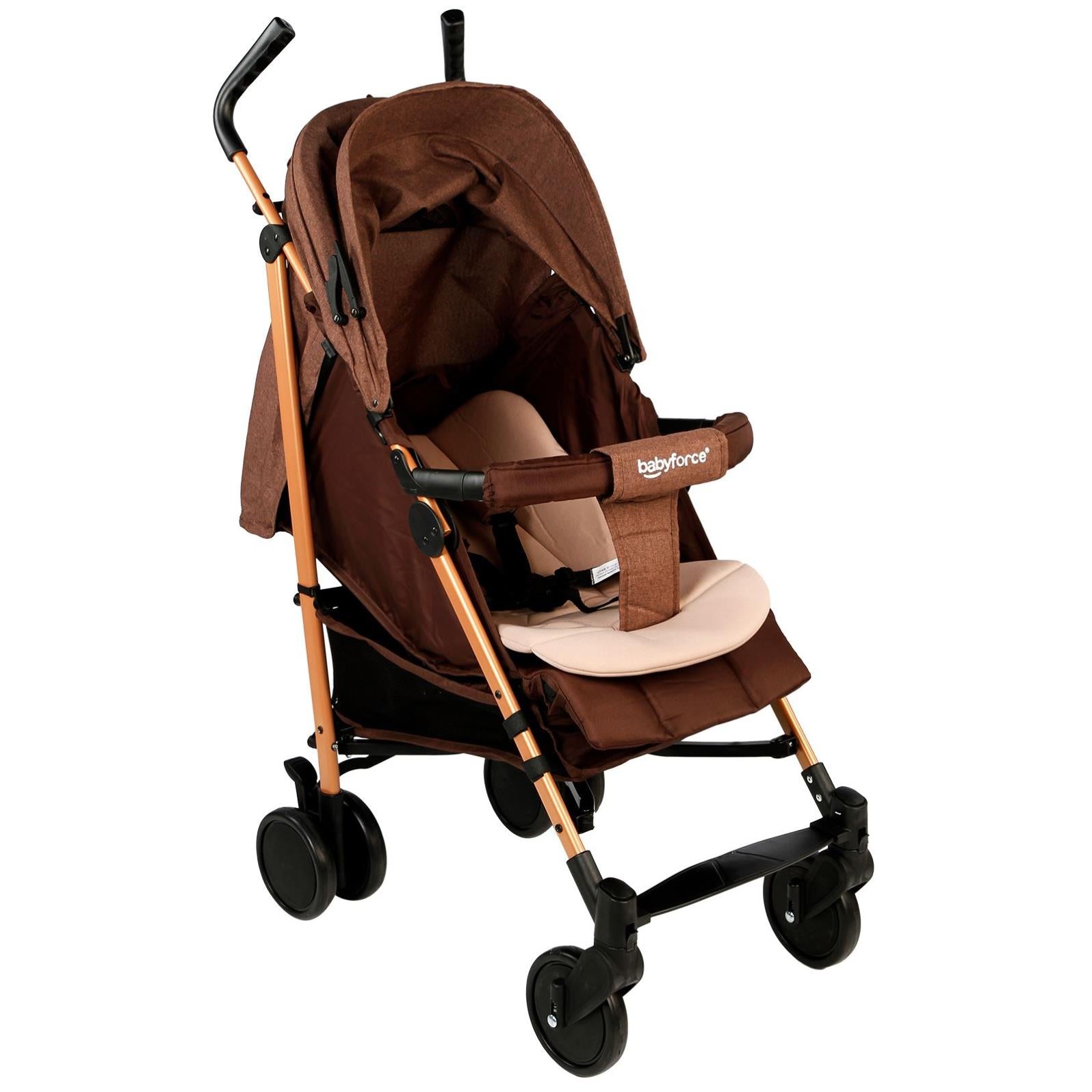 Baby Force Polo20 Lüks Baston Bebek Arabası - Kahverengi