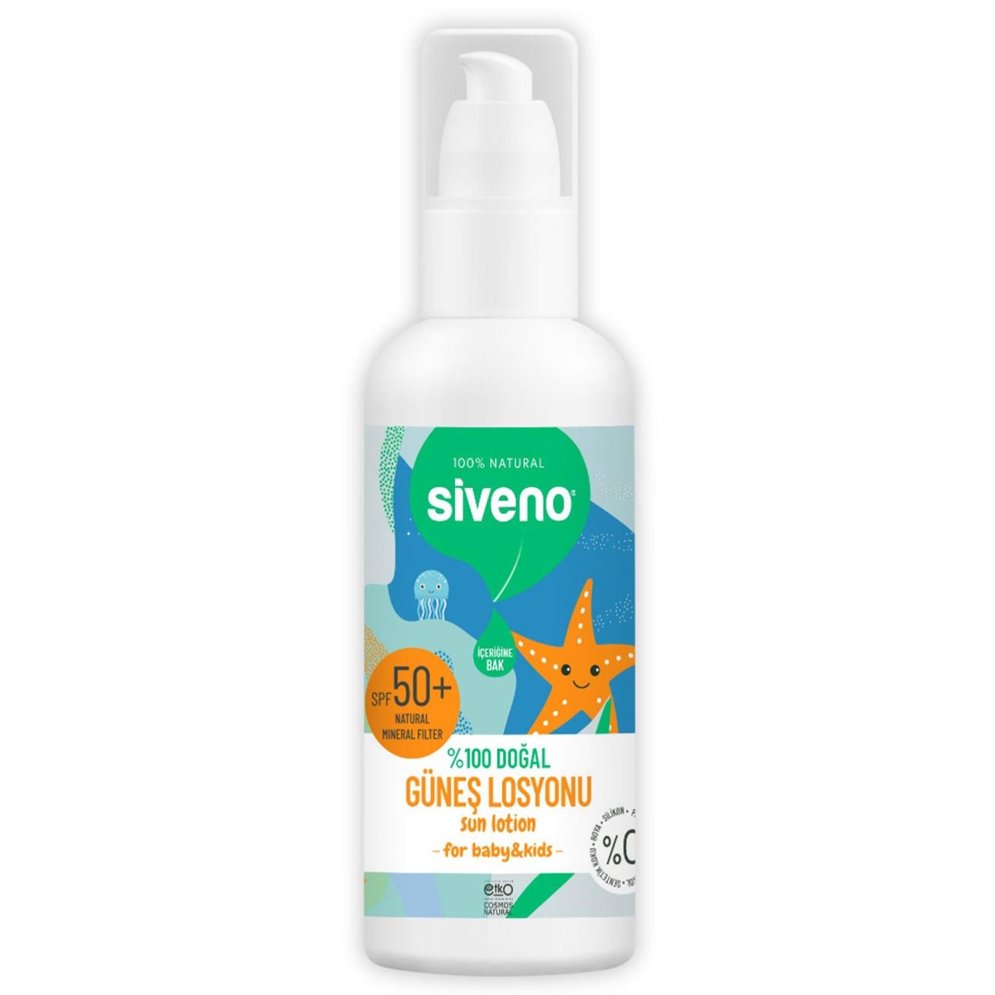 Siveno %100 Doğal Bebekler İçin Güneş Kremi 50 ml