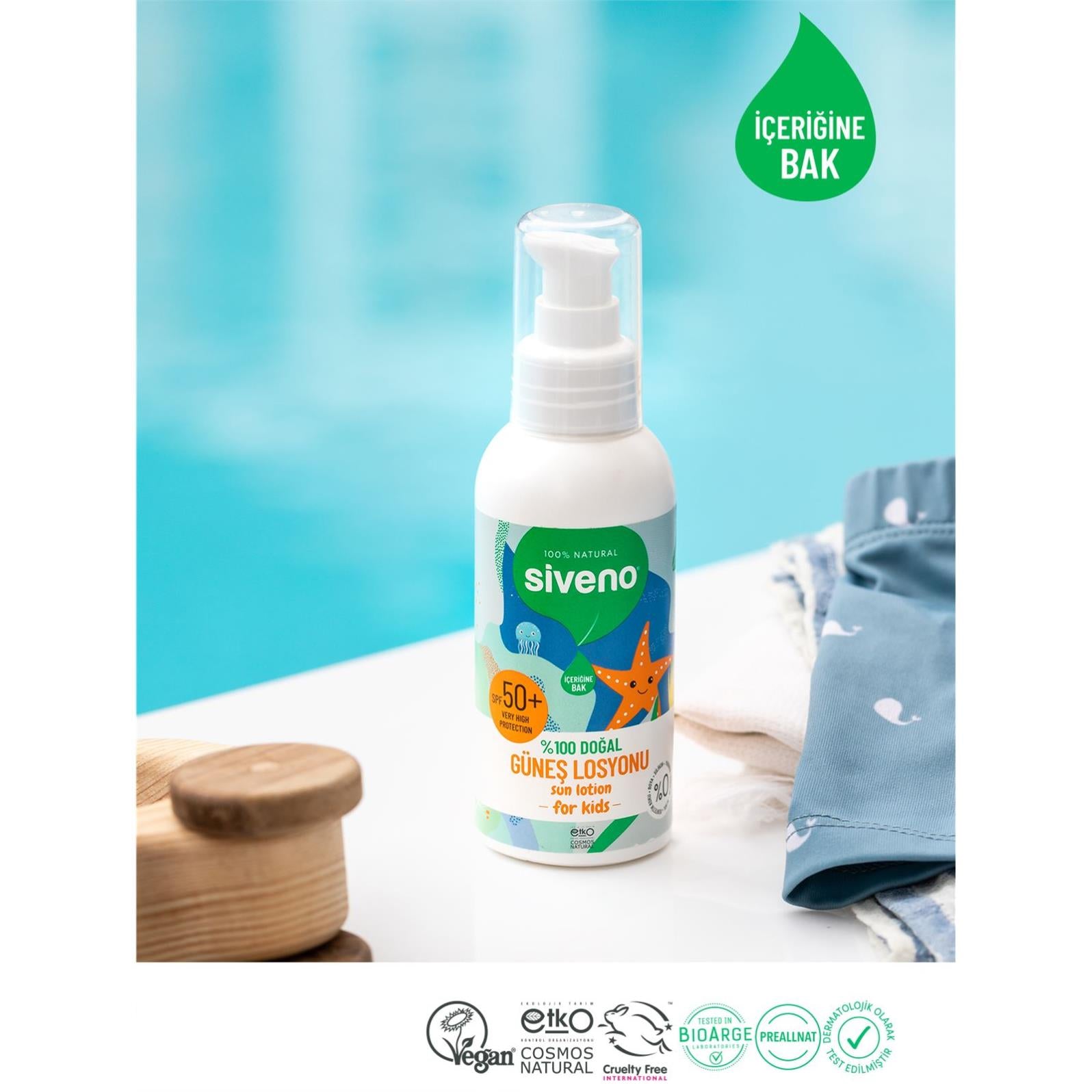Siveno %100 Doğal Bebekler İçin Güneş Kremi 50 ml