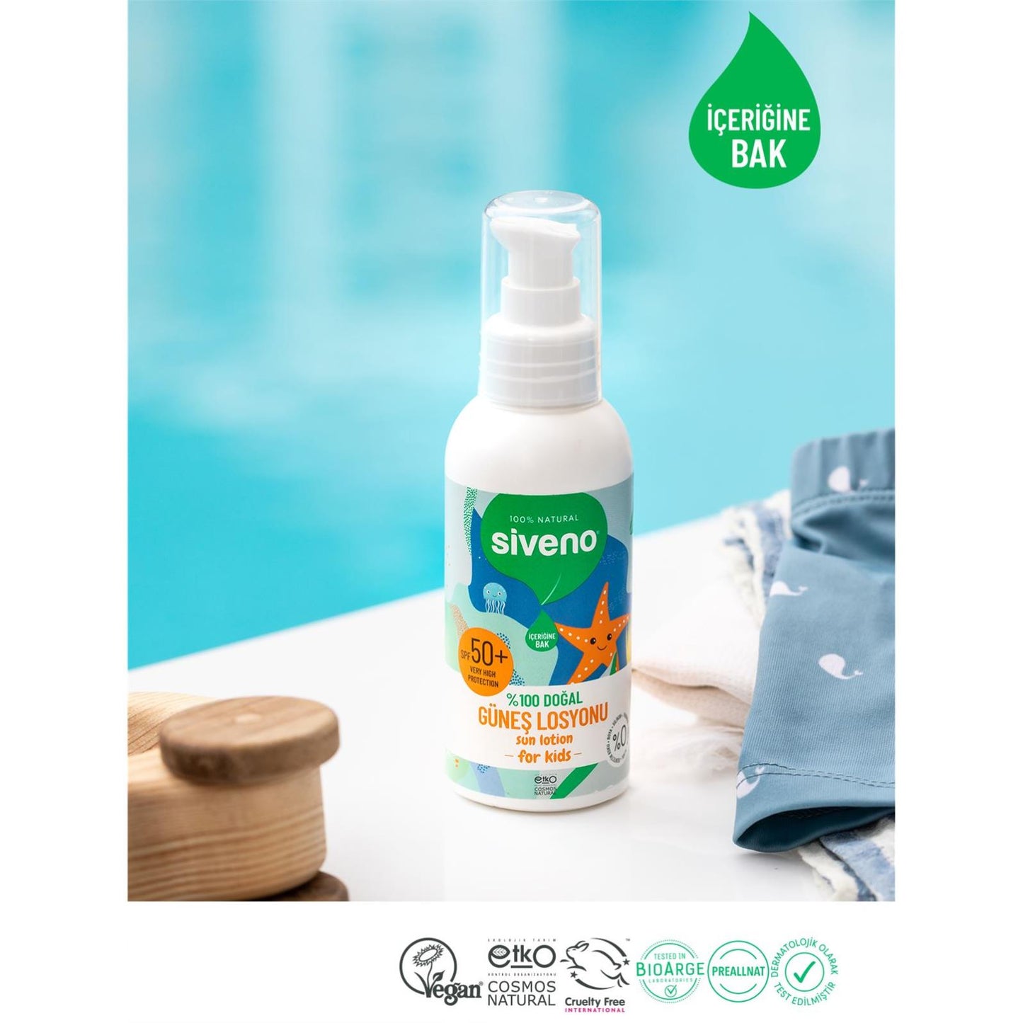 Siveno %100 Doğal Bebekler İçin Güneş Kremi 50 ml