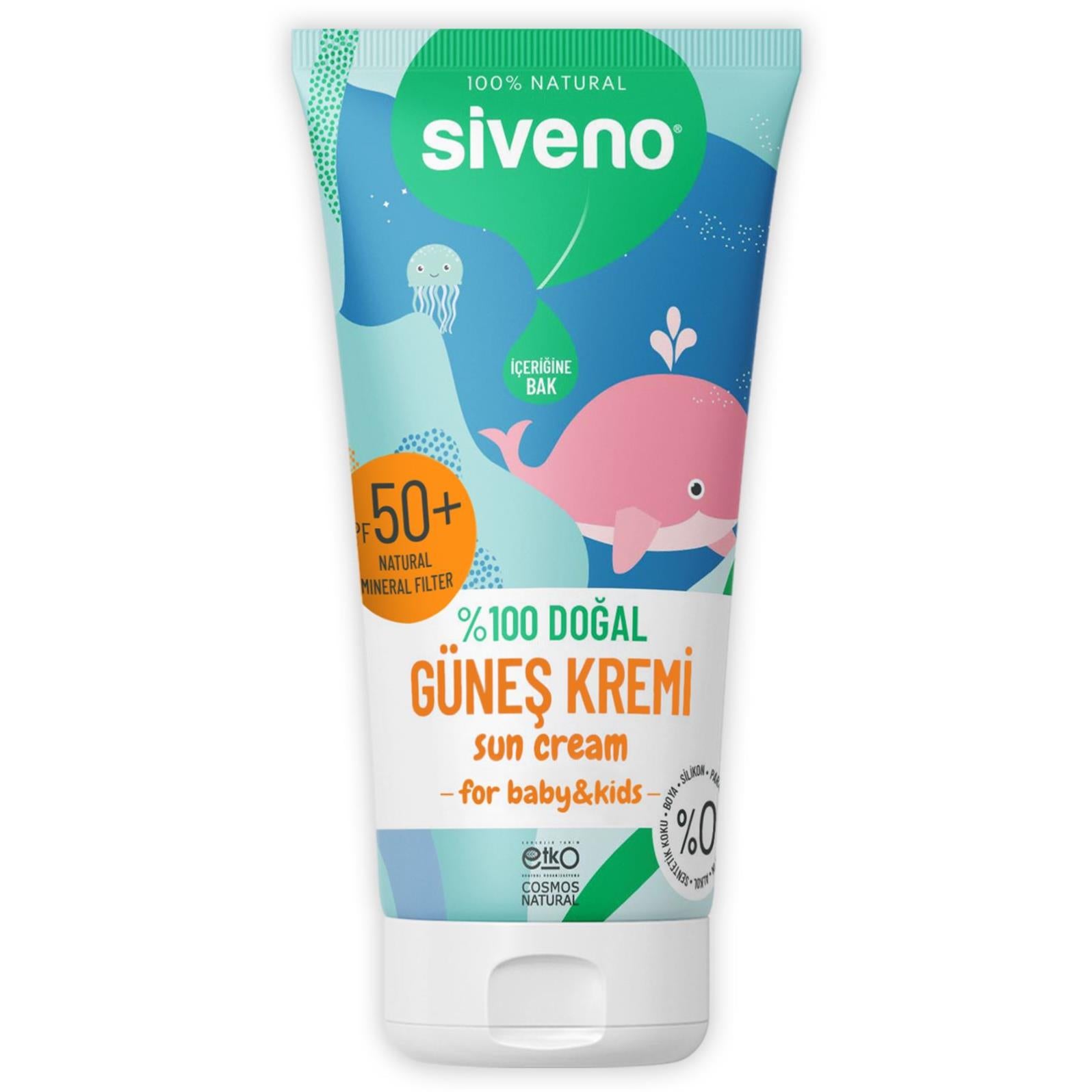 Siveno %100 Doğal Bebekler İçin Güneş Kremi 50 ml