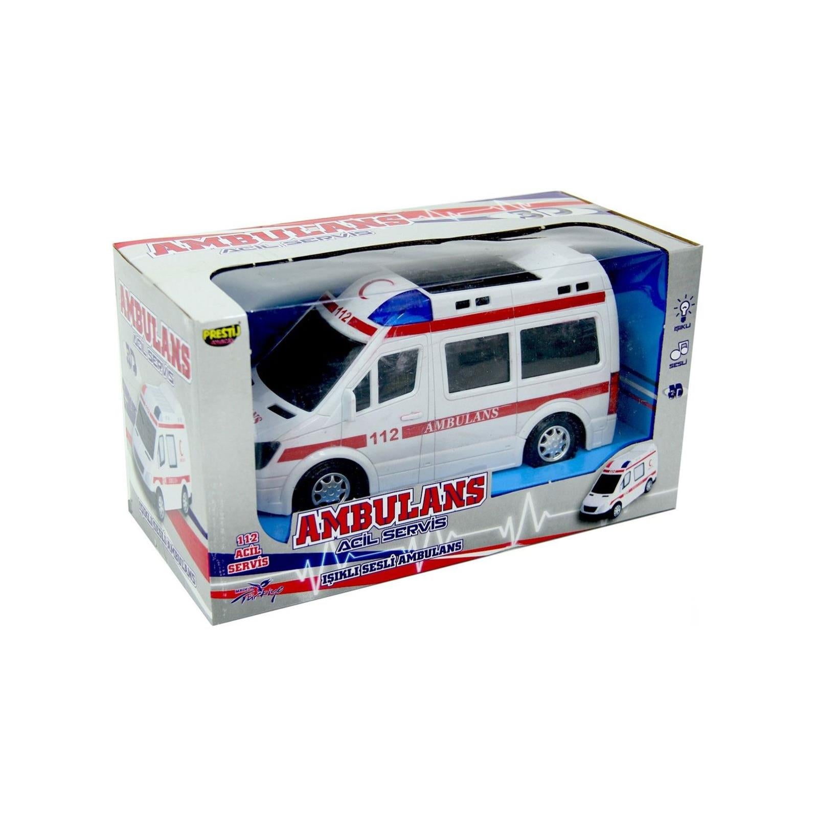 Can Oyuncak Kutulu Pilli Işıklı Ambulans