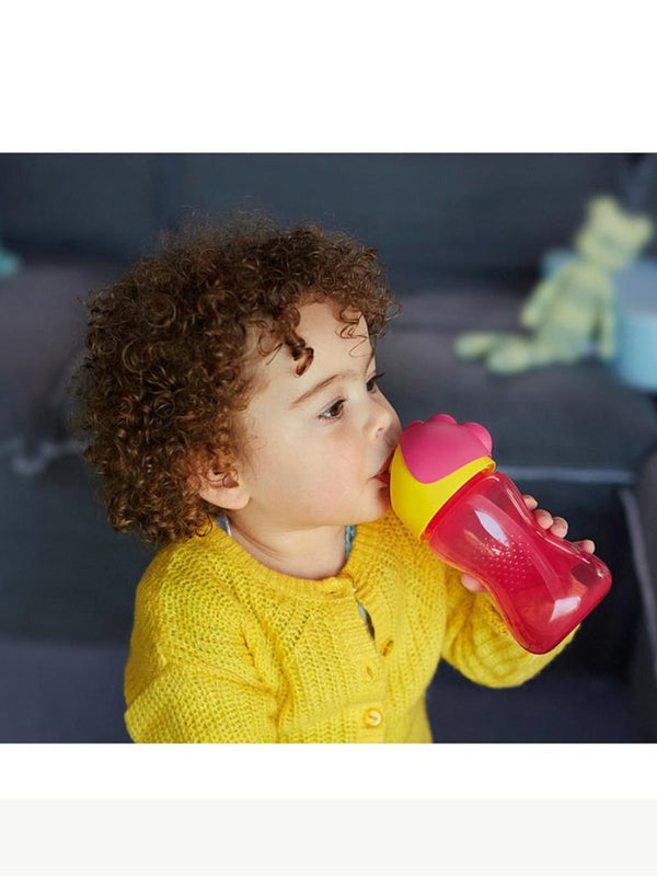 Avent Desenlı Pıpetlı Bardak Pembe-Sarı 300 ml