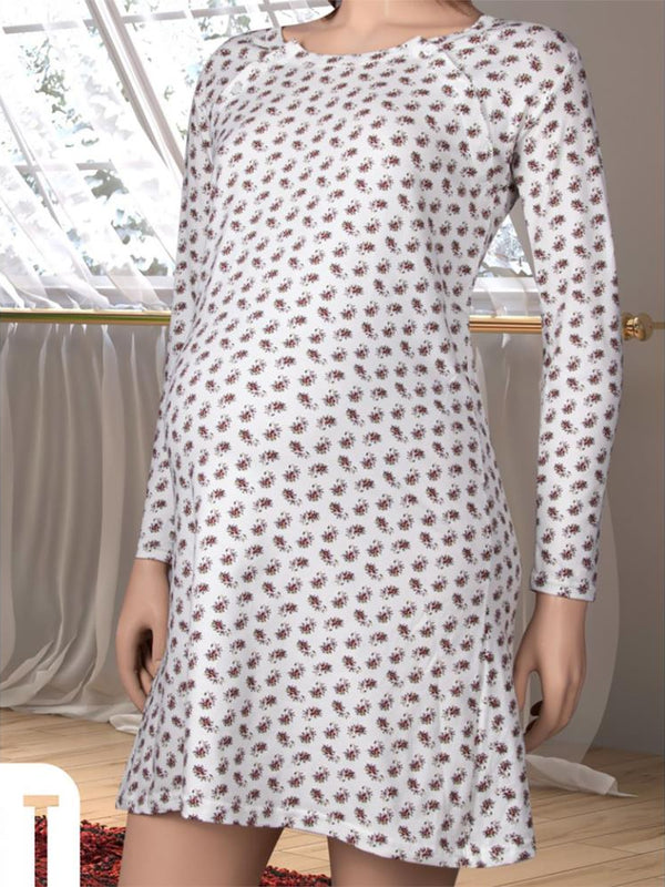 Lohusa Pijama Tunik Uzun Kol