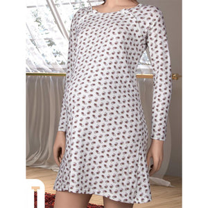 Lohusa Pijama Tunik Uzun Kol