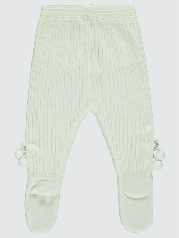 Civil Baby Fiyonk Ponpon Aksesuarlı 3-12 Ay Eşofman Altı - Ekru