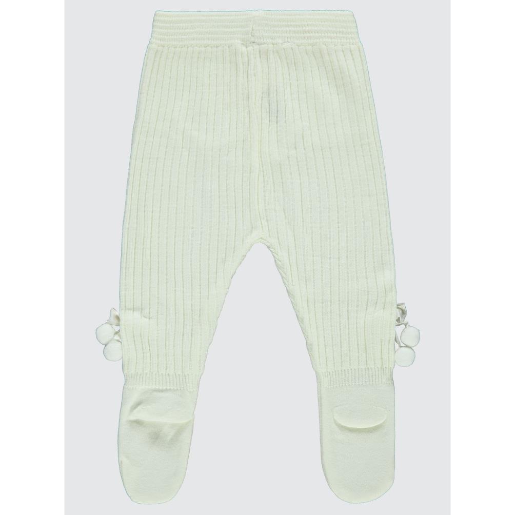 Civil Baby Fiyonk Ponpon Aksesuarlı 3-12 Ay Eşofman Altı - Ekru