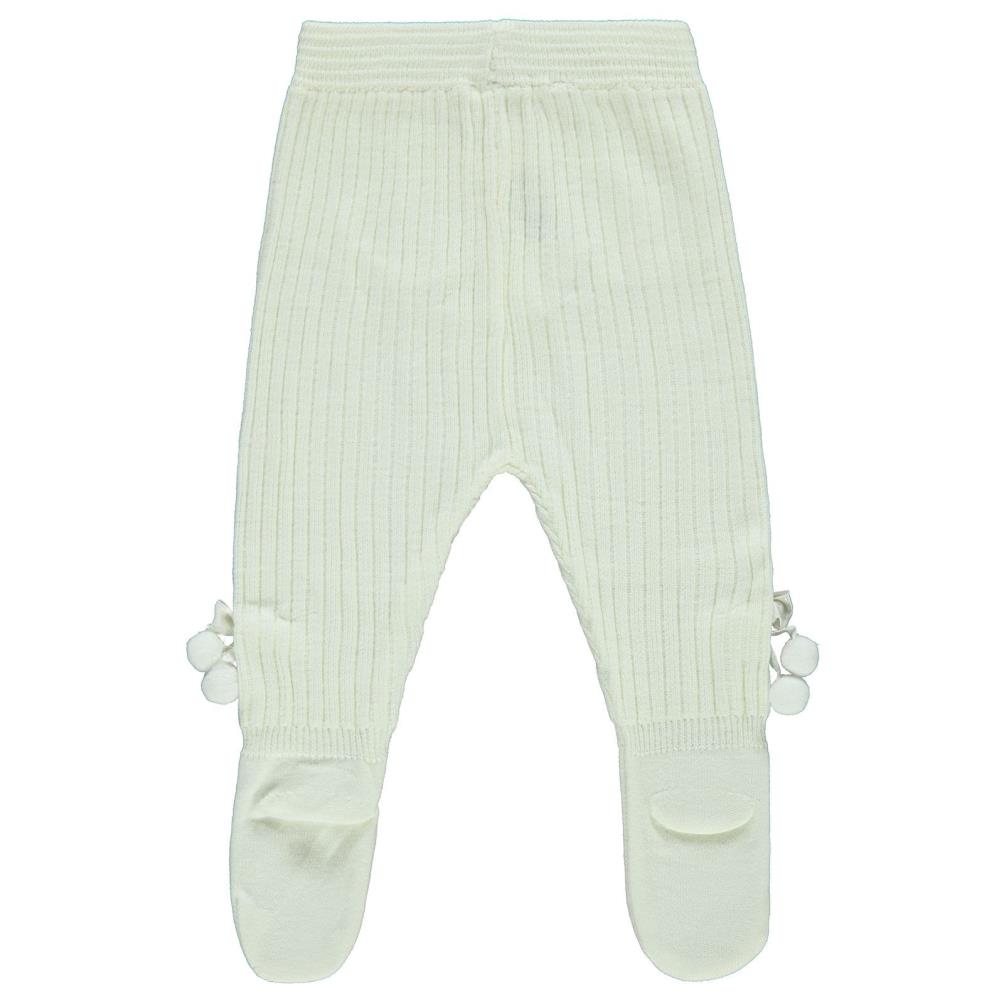 Civil Baby Fiyonk Ponpon Aksesuarlı 3-12 Ay Eşofman Altı - Ekru