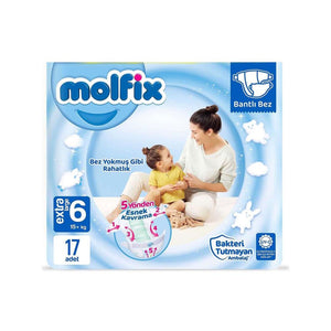 Molfix Bebek Bezi 6 Numara Extra Large 17 li 15+ Kg
