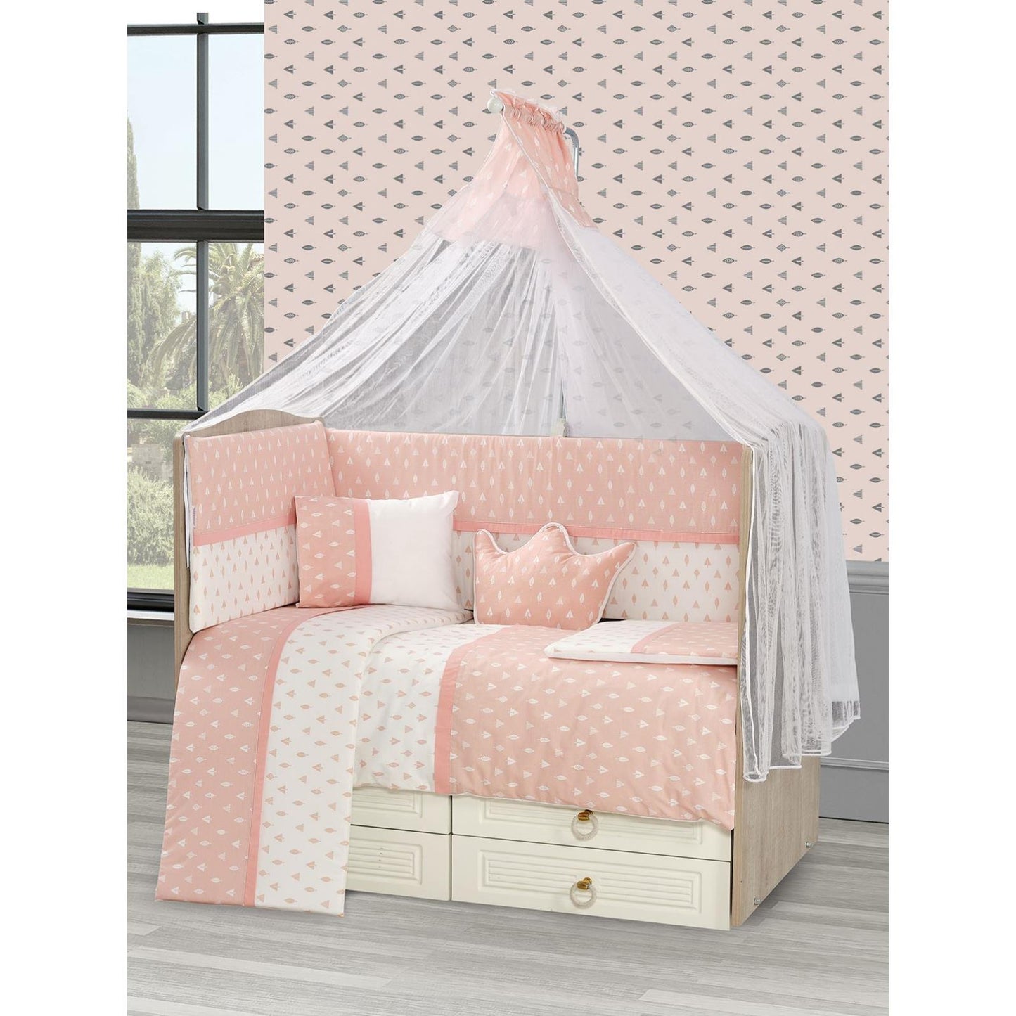 Aras Bebe Doğa Uyku Seti 60*120 - Pembe