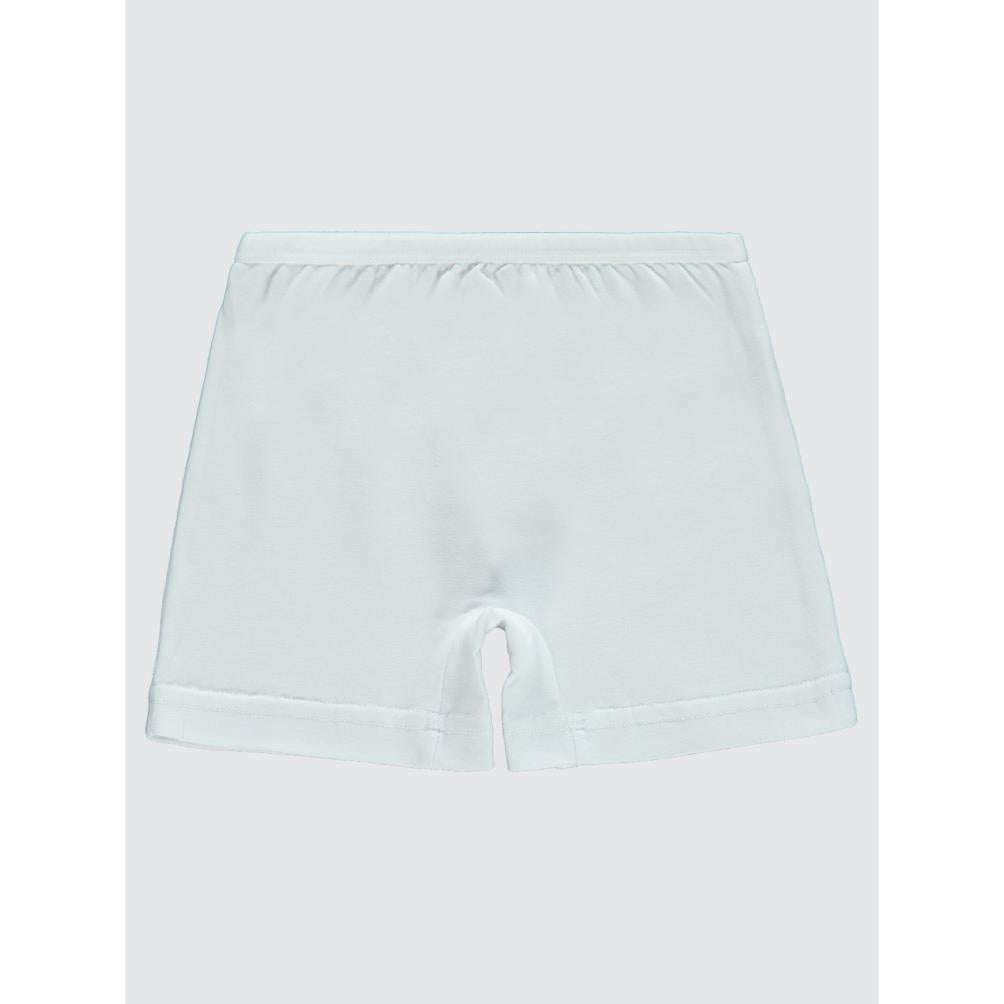 Öts 2-12 Yaş Çocuk Kız Boxer - Beyaz