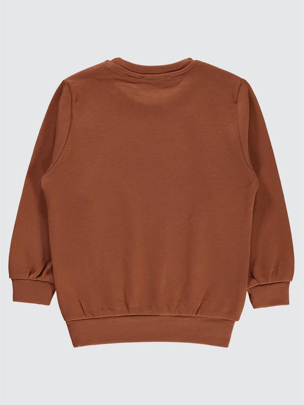 Civil Boys Köpek Baskılı 2-5 Yaş Sweatshirt - Turuncu