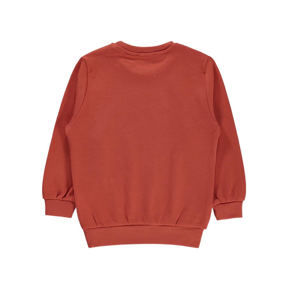 Civil Boys Köpek Baskılı 2-5 Yaş Sweatshirt - Turuncu