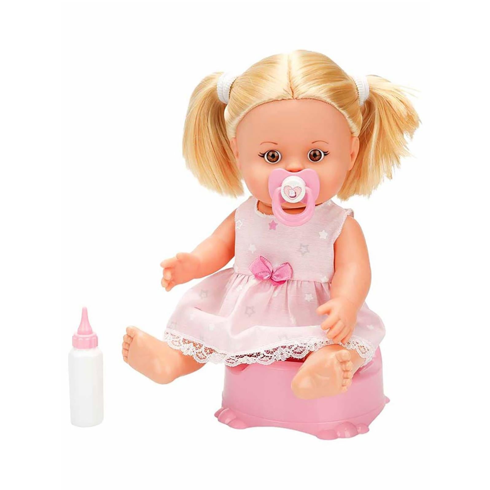 Sunman Oyuncak Bebek Set Boubou Altını Islatan 30Cm.Saçlı/Sessiz