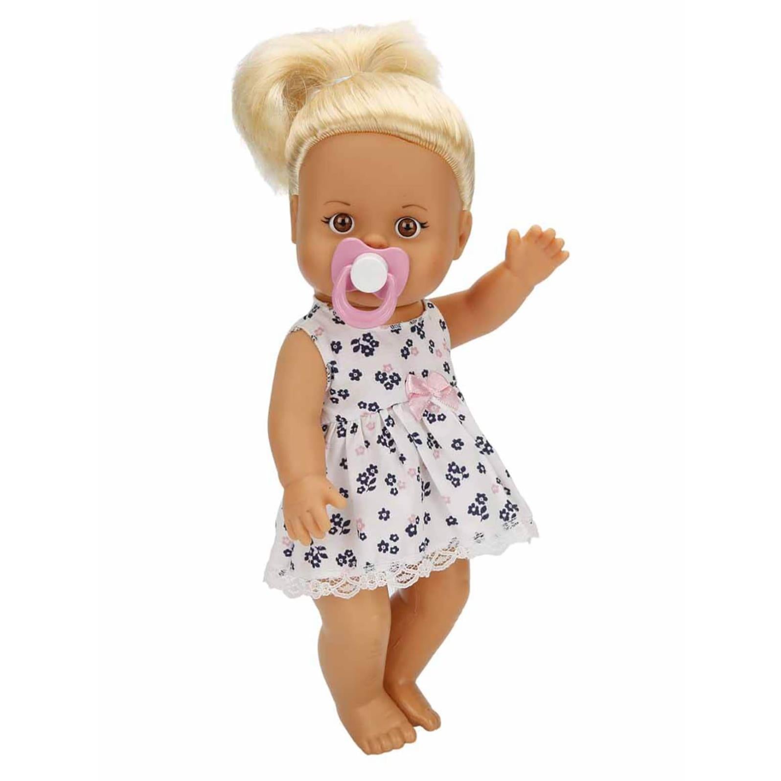 Sunman Oyuncak Bebek Set Boubou Altını Islatan 30Cm.Saçlı/Sessiz