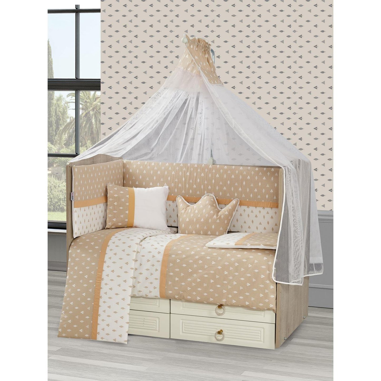 Aras Bebe Doğa Uyku Seti 60*121 - Kahverengi