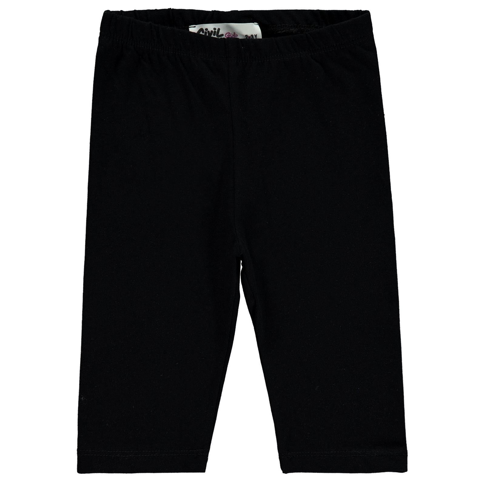 Civil Girls Kısa 2-5 Yaş Tayt - Siyah