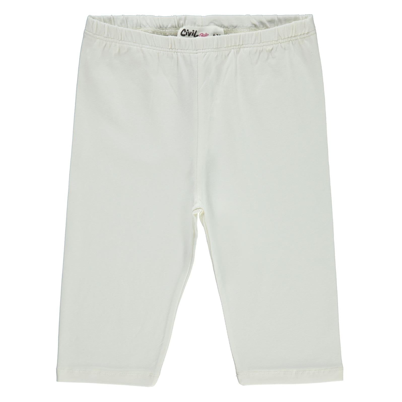 Civil Girls Kısa 6-9 Yaş Tayt - Ekru