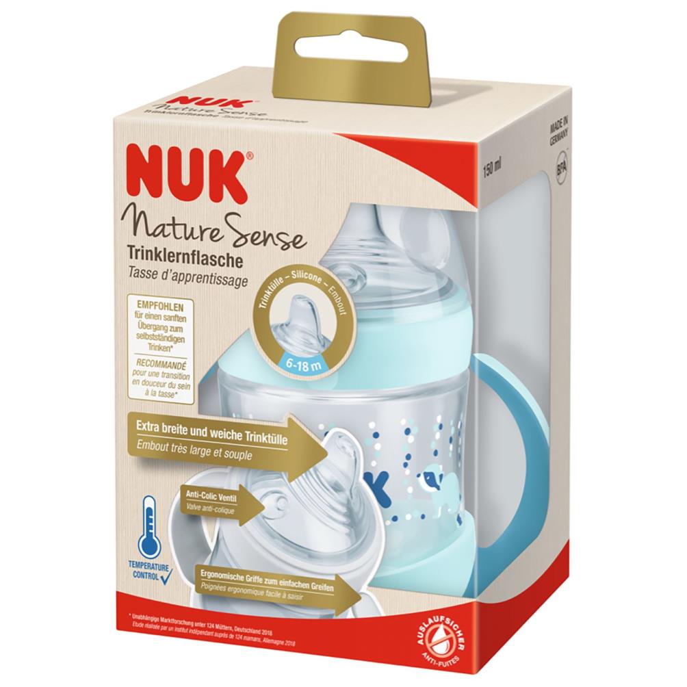Nuk Nature Sense Pp Learner Isı Göstergeli 150 ml - Mavi