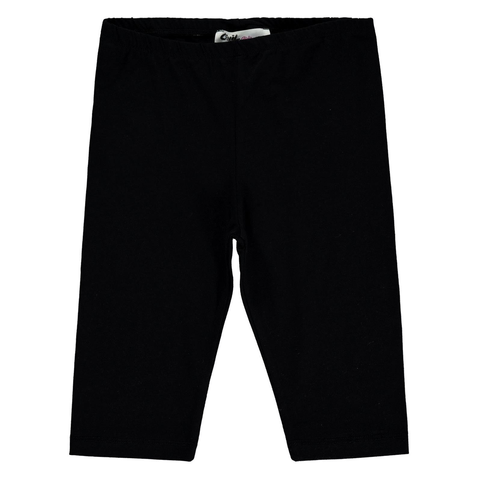 Civil Girls Kısa 10-13 Yaş Tayt - Siyah