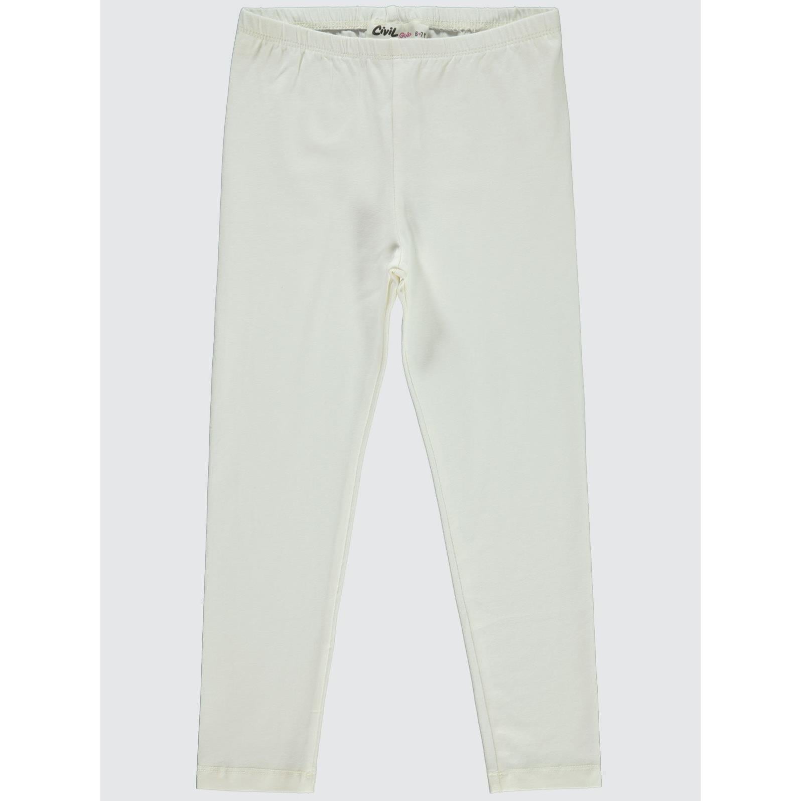 Civil Girls Basic 6-9 Yaş Tayt - Ekru