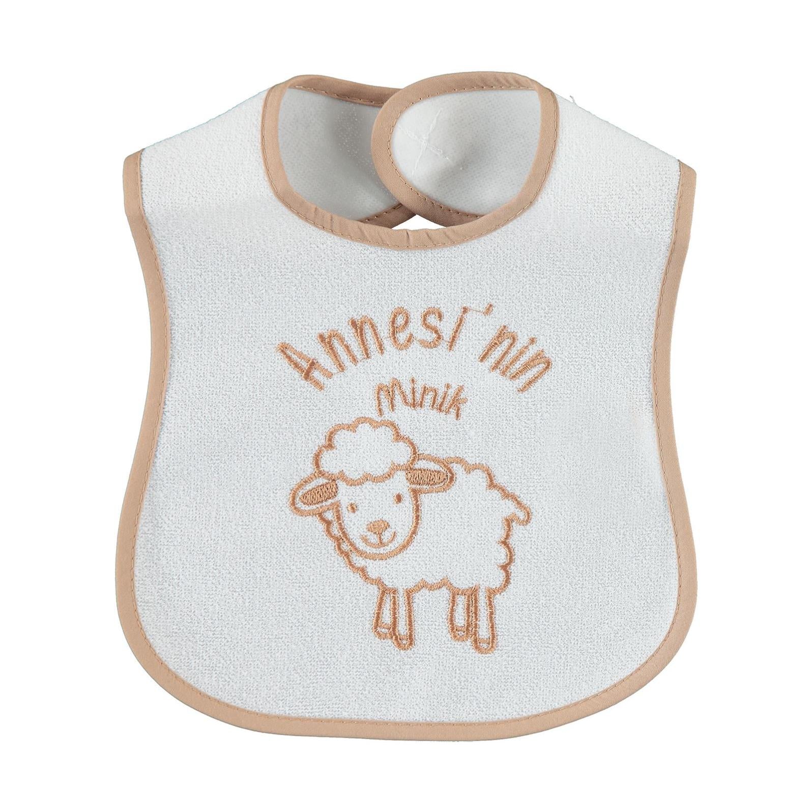 Civil Baby Annesi'Nin Minik Kuzusu Nakışlı Mama Önlüğü