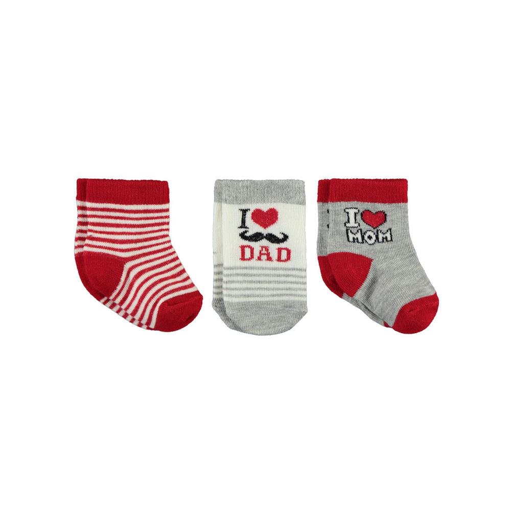 Civil Baby I Dad Desen Asetat 0-24 Ay Çorap Setleri