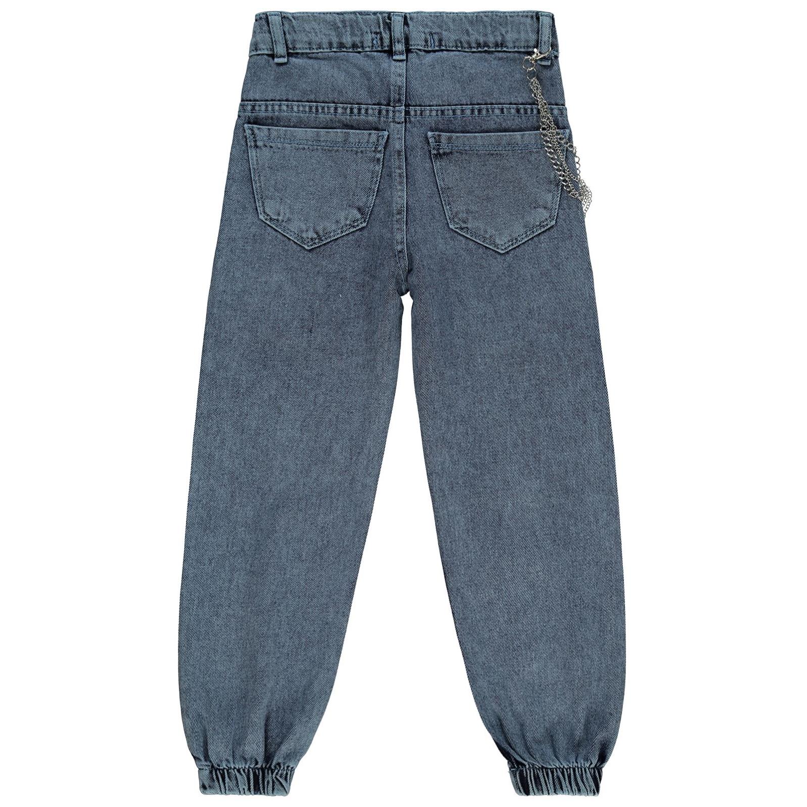 Civil Girls Torba Cepli Kapaklı 10-13 Yaş Pantolon - Mavi