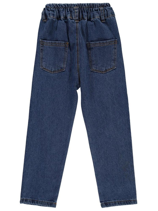 Civil Girls Papatya Nakışlı 10-13 Yaş Pantolon - Mavi