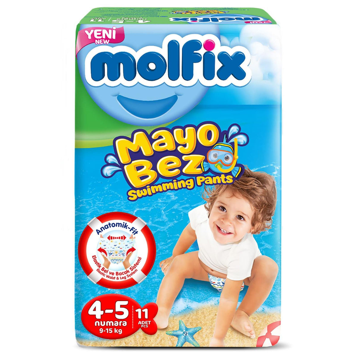 Molfix Mayo Bebek Bezi 4-5 Beden 9-15 kg 11 Adet