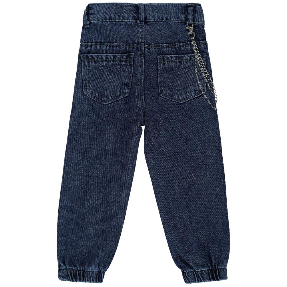 Civil Girls Torba Cepli Kapaklı 2-5 Yaş Pantolon - Mavi