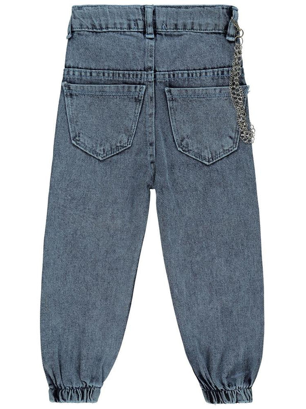 Civil Girls Torba Cepli Kapaklı 2-5 Yaş Pantolon - Mavi