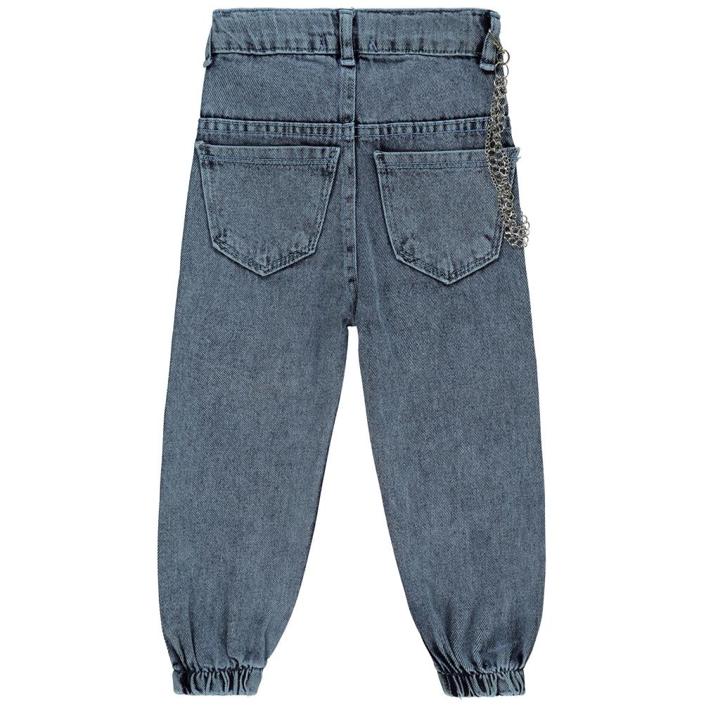 Civil Girls Torba Cepli Kapaklı 2-5 Yaş Pantolon - Mavi