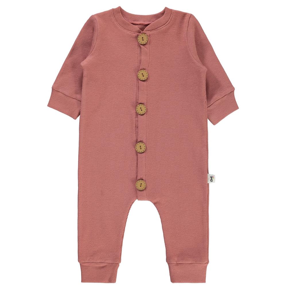 Civil Baby Düz Basic 1-6 Ay Tulum - Pembe