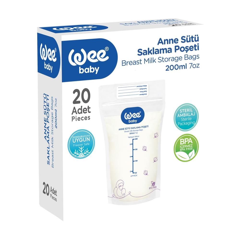 Wee Baby Anne Sütü Saklama Poşeti 20'li