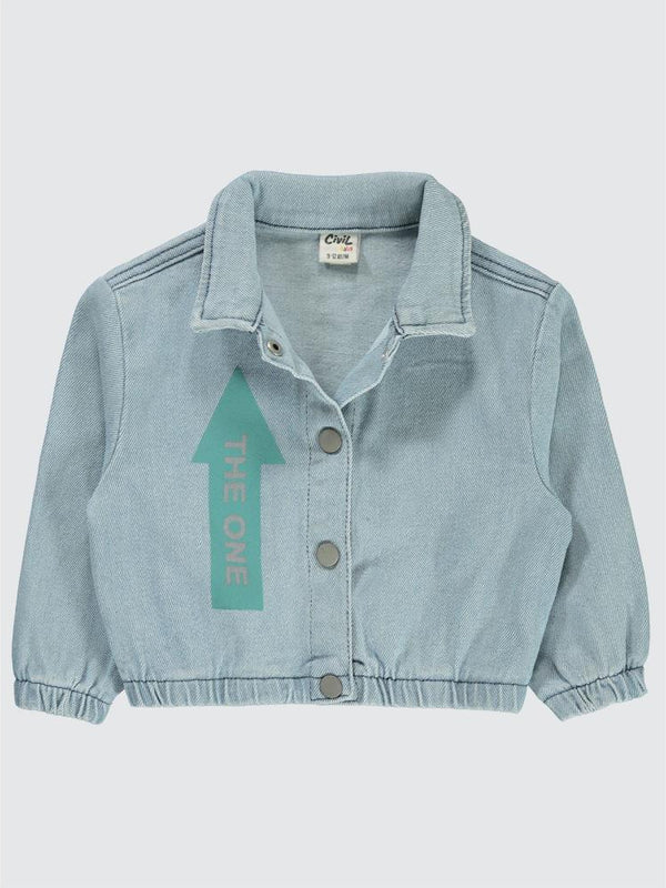 Civil Baby Ok İşareti Baskılı 9-18 Ay Ceket - Mavi