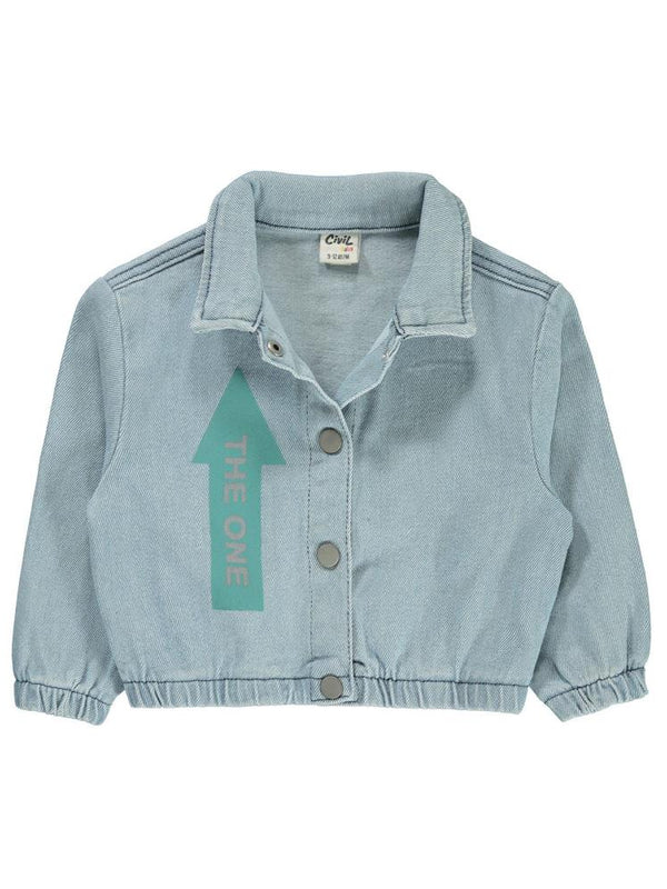 Civil Baby Ok İşareti Baskılı 9-18 Ay Ceket - Mavi