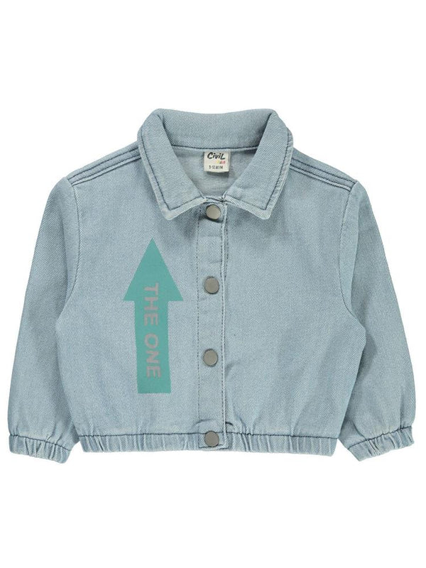 Civil Baby Ok İşareti Baskılı 9-18 Ay Ceket - Mavi