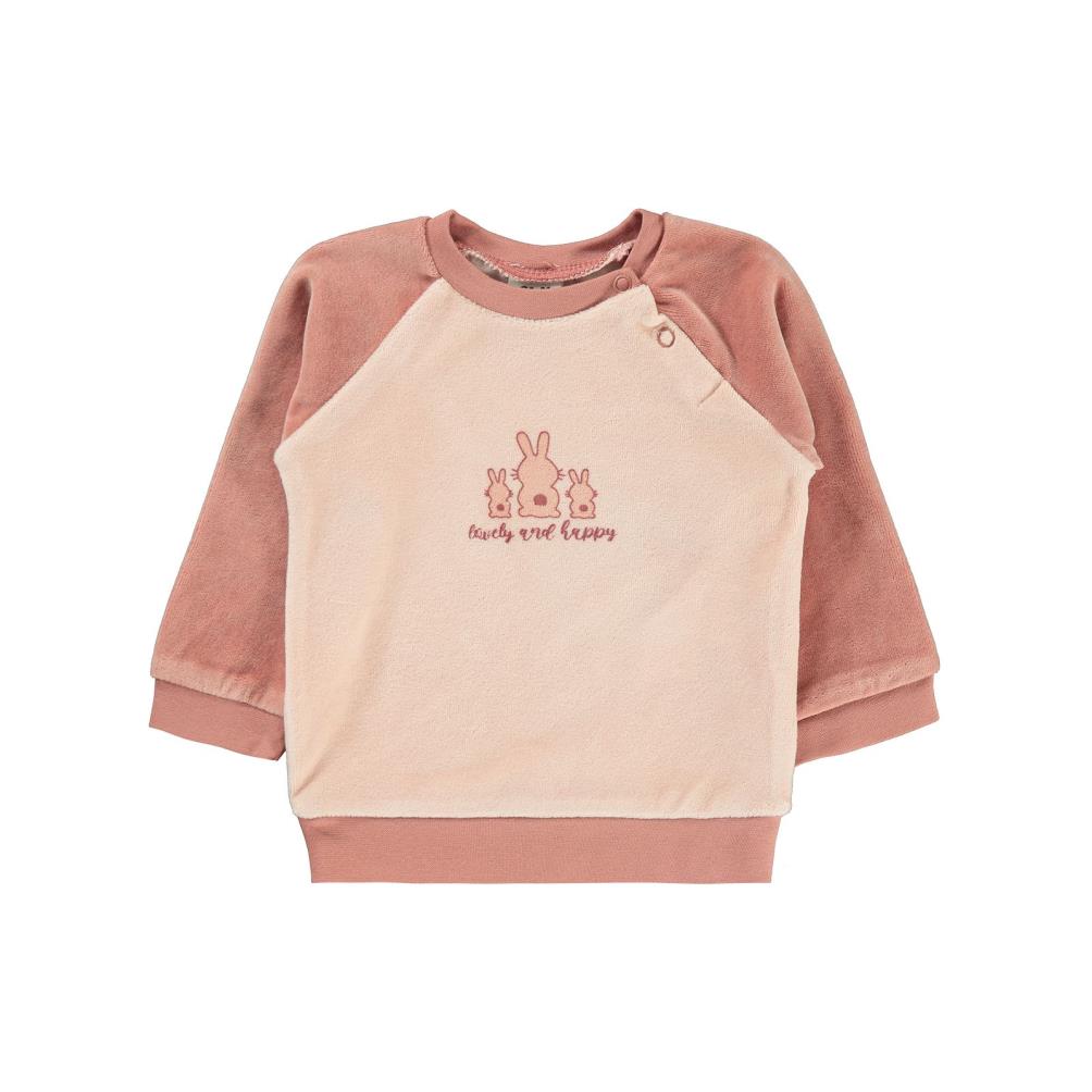 Civil Baby Tavşanlar Baskılı 3-18 Ay Sweatshirt - Pembe