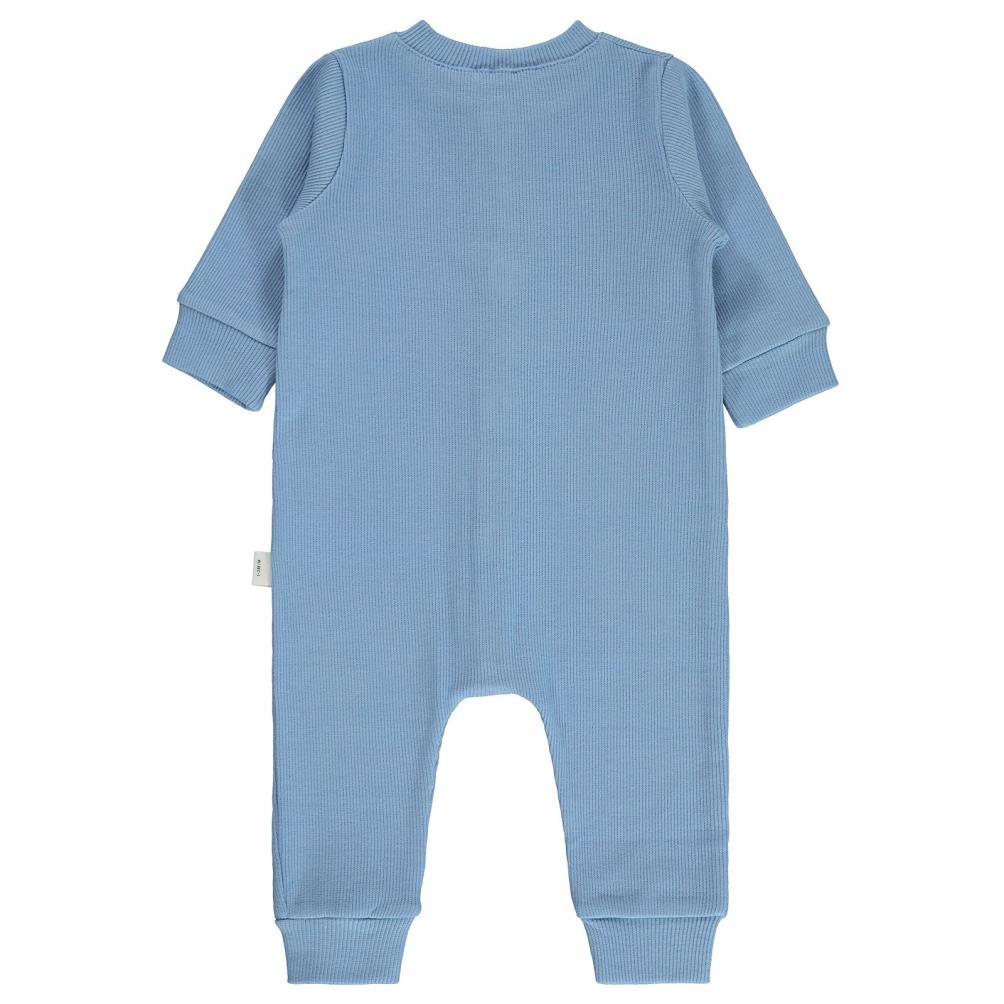 Civil Baby Düz Basic 1-6 Ay Tulum - Bebe Mavi