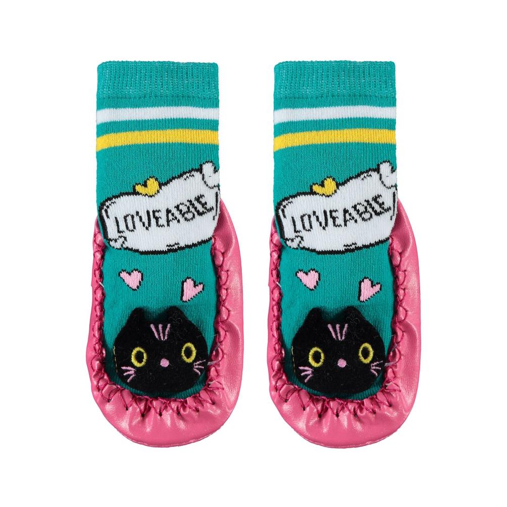 Civil Girls Cat Aksesuarlı 20-24 Numara Kız Çarık Çorap