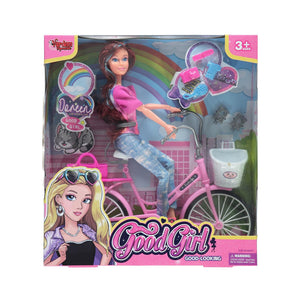 Vardem Oyuncak Bisikletli Ve Aksesuarlı Bebek Renkli