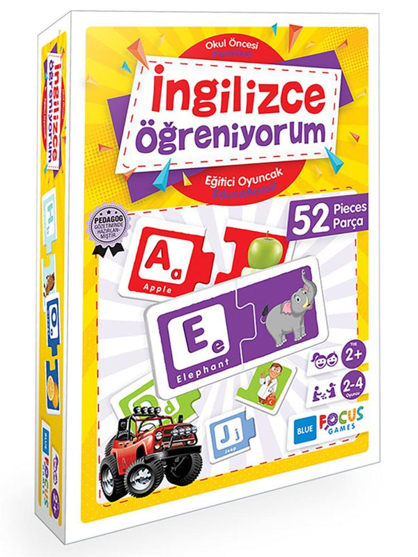 Focus Games İngilizce Öğreniyorum Puzzle 52 Parça Renkli
