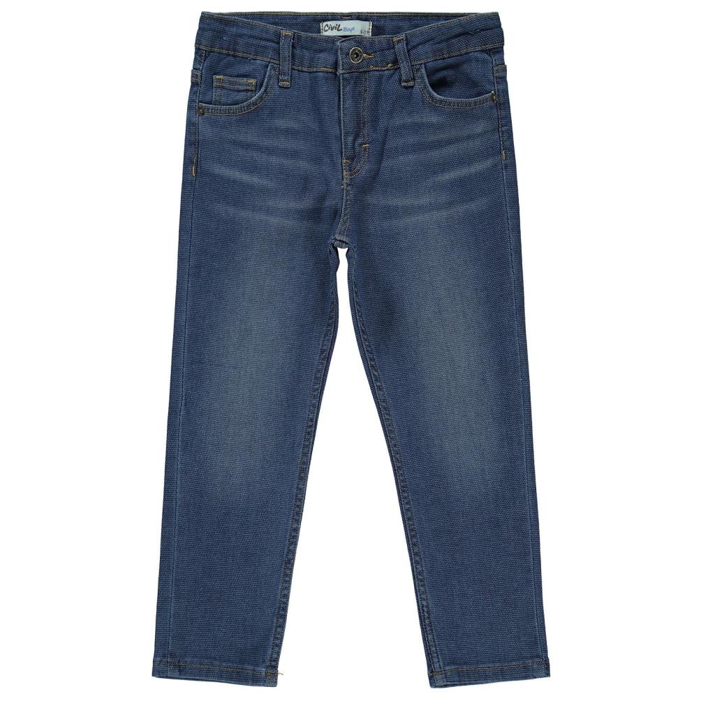 Civil Boys Klasik Petek Kumaş 10-13 Yaş Pantolon - Mavi