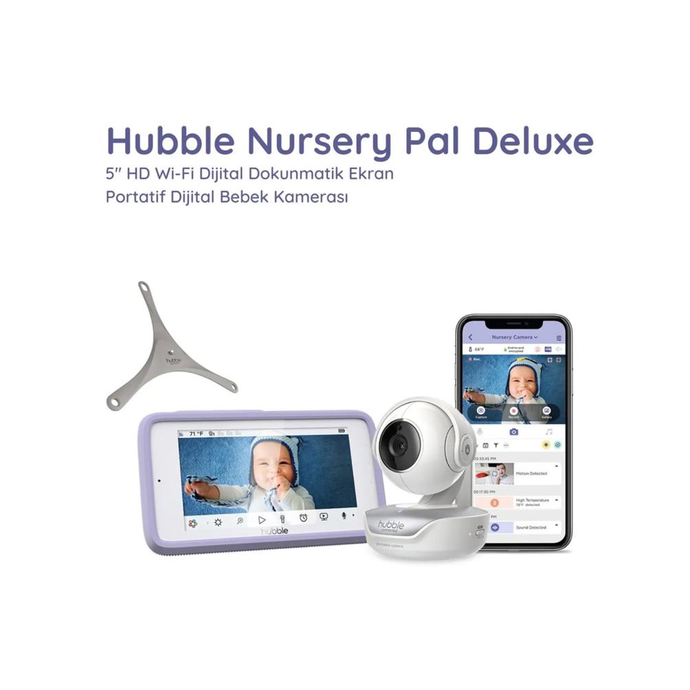 Hubble Nursery Pal Deluxe 5’’ Dokunmatik Ekranlı Pilli Bebek Kamerası