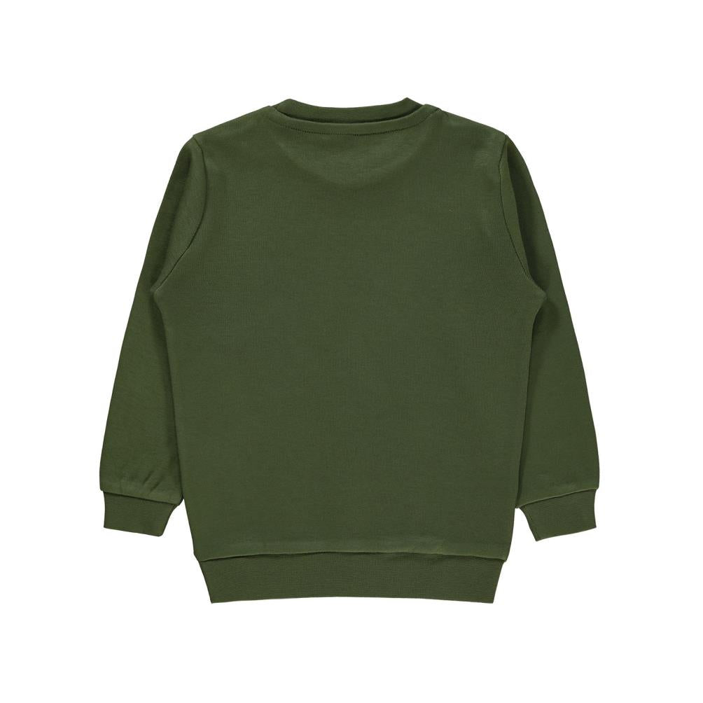 Civil Boys Köpek Baskılı 2-5 Yaş Sweatshirt - Haki