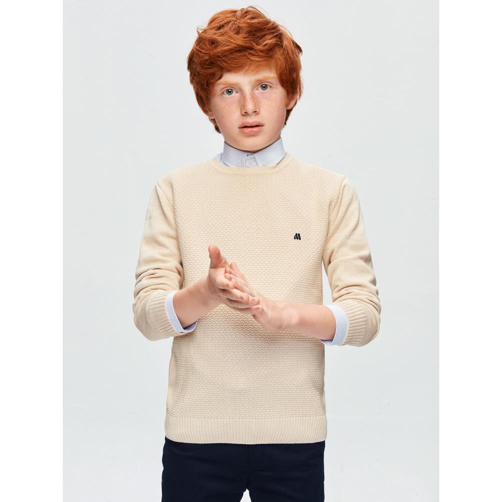 Montella M Nakışlı 6-10 Yaş Kazak - Bej