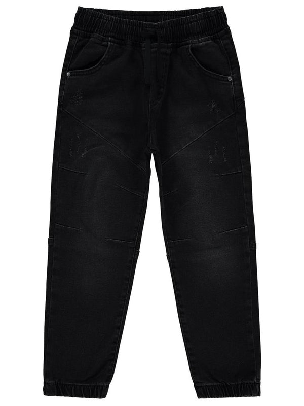 Civil Boys Bel Paça Lastikli Parçalı 10-13 Yaş Pantolon - Siyah