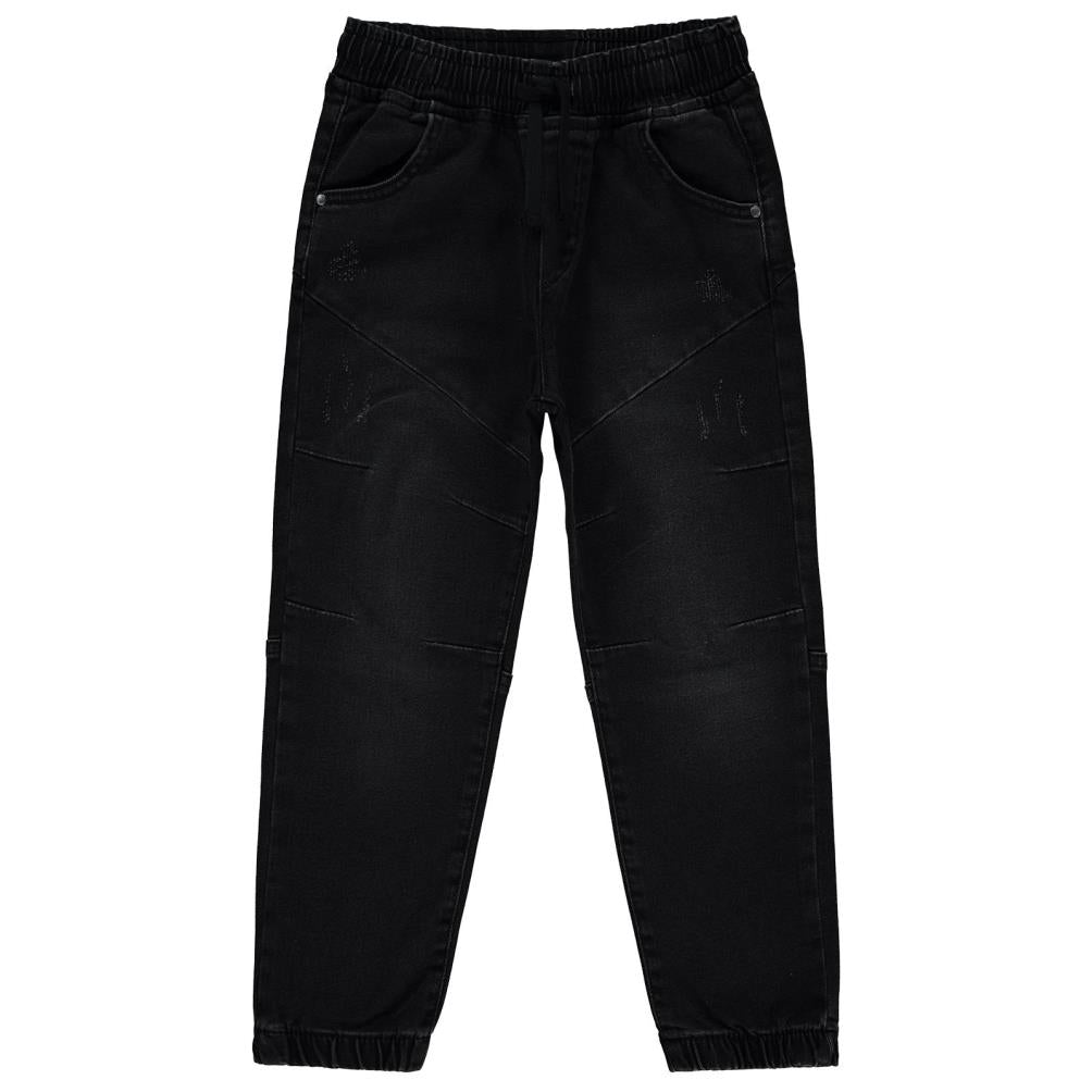 Civil Boys Bel Paça Lastikli Parçalı 6-9 Yaş Pantolon - Siyah