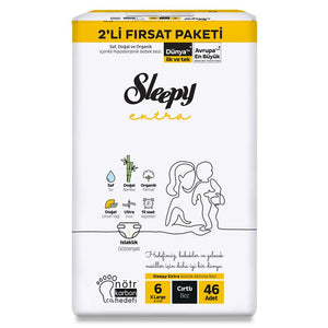 Sleepy Extra Günlük Aktivite Fırsat Paketi Bebek Bezi 6 Xlarge Numara 46 Adet